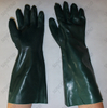 100% cotton lining long sleeve anti acid sandy PVC coated gloves