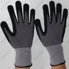Nylon Liner Seamless Knitting Nitrile Coated Sandy Finish Safety Gloves 