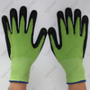 15G Nylon+spandex Liner Foam Nitrile Coated Dotted Work Gloves
