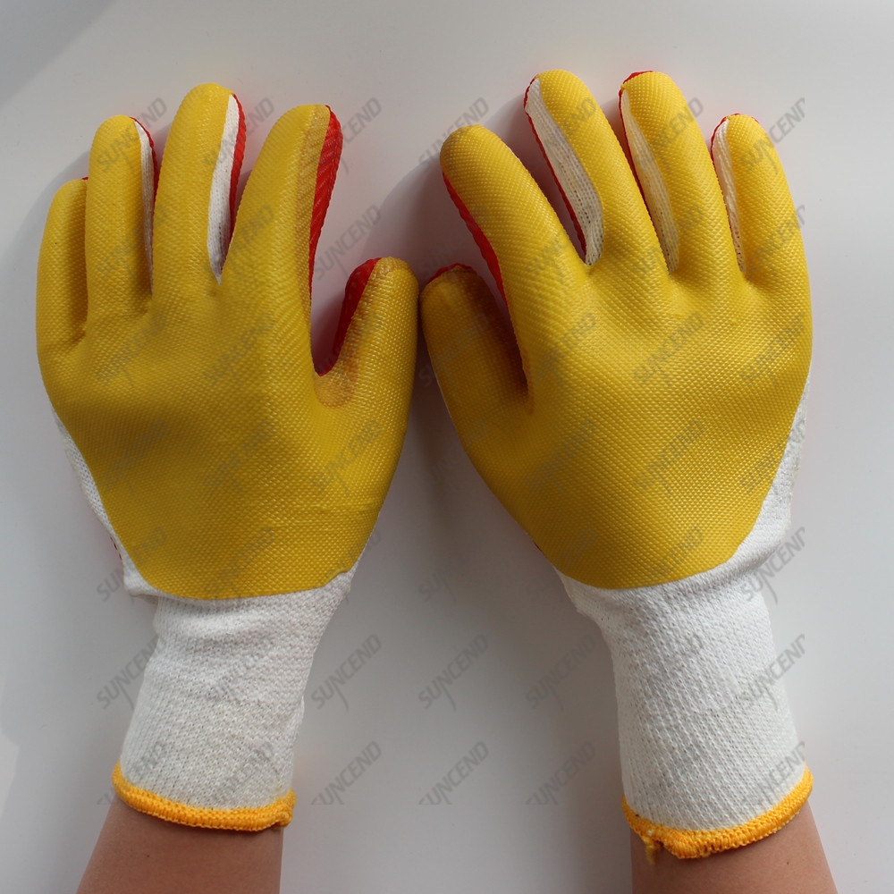 Factory Customized Cotton Lined Rubber Palm Welding Gloves