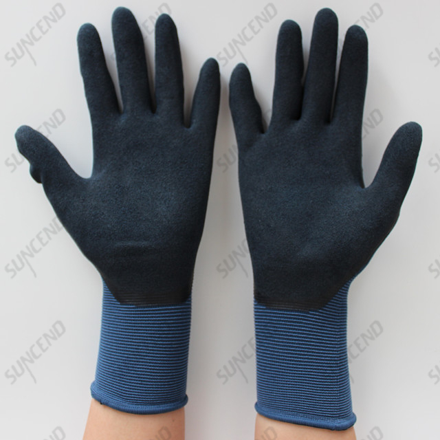 18 Gauge Nylon Liner Latex Coated Foam Finish Work Gloves 