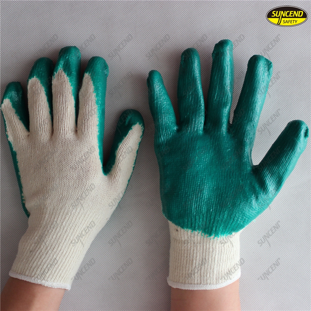 Sample free smooth latex coated safety working gloves