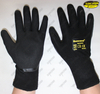 Polyester liner sandy nitrile coated durable safety gloves