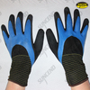 Nylon liner full latex coated palm sandy finish work gloves