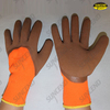 3/4 Latex rubber coated foam finish winter work gloves