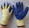 10 gauge polycotton guante crinkle dark blue latex gloves