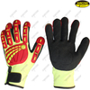 Level 5 Black Sandy Nitrile Coating Industrial Anti Cut Resistant Impact Gloves