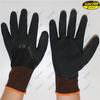 Black nitrile double coated waterproof work gloves