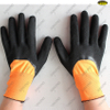 Oil resistant sandy nitrile coated work gloves