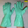 PVC double dipped sandy finish anti acid waterproof long gloves