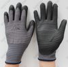 Black PU Palm Coated Smooth Finish with U3 Line Seamless Knit