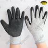 HPPE liner crinkle latex palm coated cut resistant work gloves 