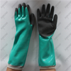 HPPE liner long cuff double coating black sandy nitrile gloves